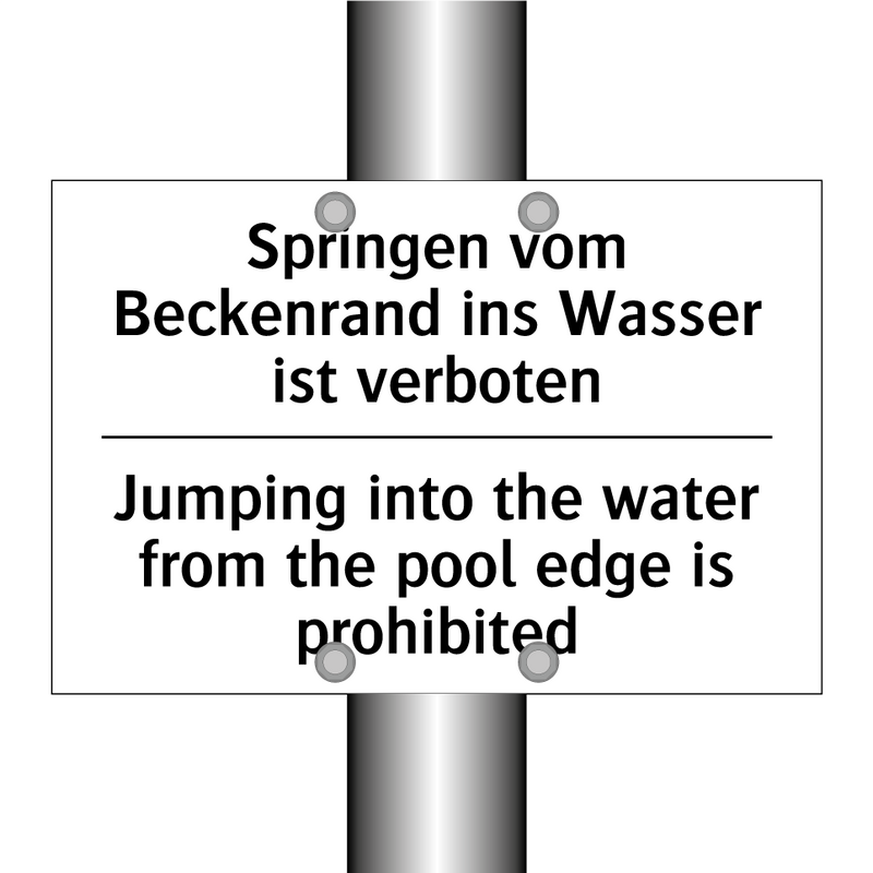 Springen vom Beckenrand ins Wasser /.../ - Jumping into the water from the /.../