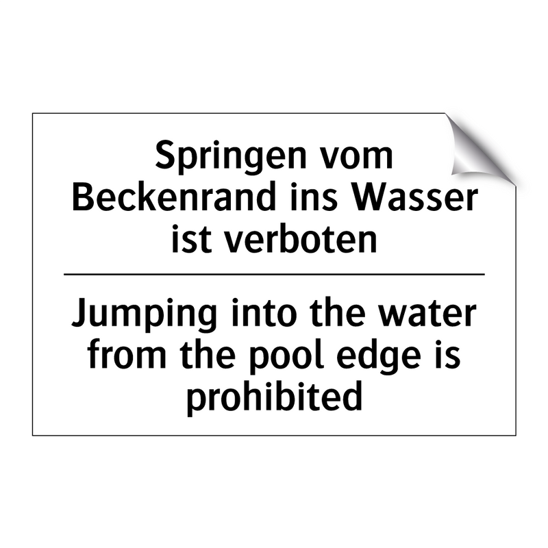 Springen vom Beckenrand ins Wasser /.../ - Jumping into the water from the /.../