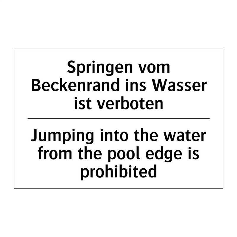 Springen vom Beckenrand ins Wasser /.../ - Jumping into the water from the /.../