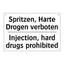 Spritzen, Harte Drogen verboten/.../ - Injection, hard drugs prohibited/.../
