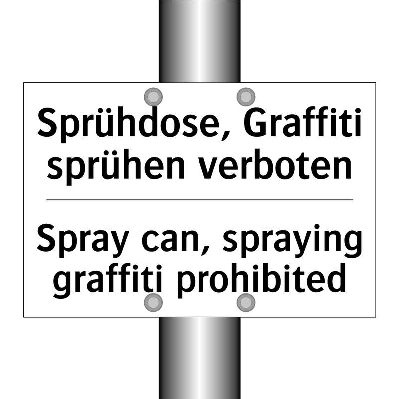 Sprühdose, Graffiti sprühen verboten/.../ - Spray can, spraying graffiti prohibited/.../