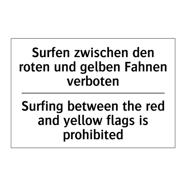 Surfen zwischen den roten und /.../ - Surfing between the red and yellow /.../