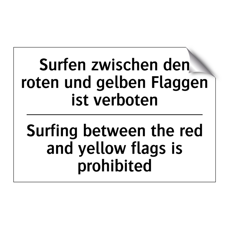 Surfen zwischen den roten und /.../ - Surfing between the red and yellow /.../