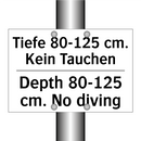 Tiefe 80-125 cm. Kein Tauchen - Depth 80-125 cm. No diving