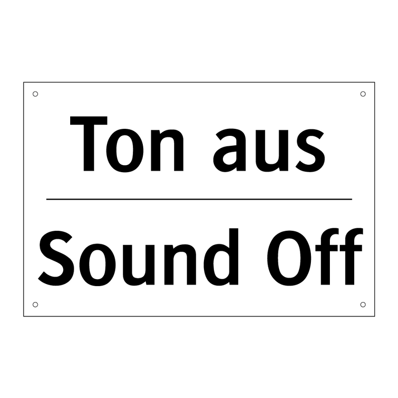 Ton aus - Sound Off