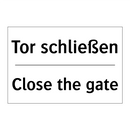 Tor schließen - Close the gate