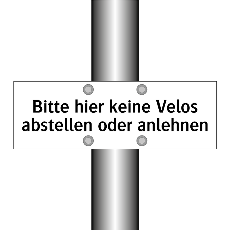Bitte hier keine Velos abstellen oder anlehnen