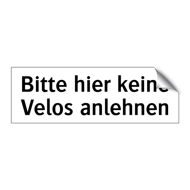 Bitte hier keine Velos anlehnen