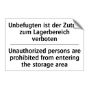 Unbefugten ist der Zutritt zum /.../ - Unauthorized persons are prohibited /.../