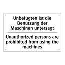 Unbefugten ist die Benutzung der /.../ - Unauthorized persons are prohibited /.../