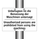 Unbefugten ist die Benutzung der /.../ - Unauthorized persons are prohibited /.../