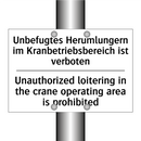Unbefugtes Herumlungern im Kranbetriebsbereich /.../ - Unauthorized loitering in the /.../