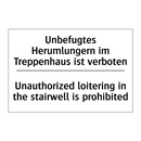 Unbefugtes Herumlungern im Treppenhaus /.../ - Unauthorized loitering in the /.../