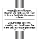 Unbefugtes Herumlungern, Rauchen /.../ - Unauthorized loitering, smoking, /.../
