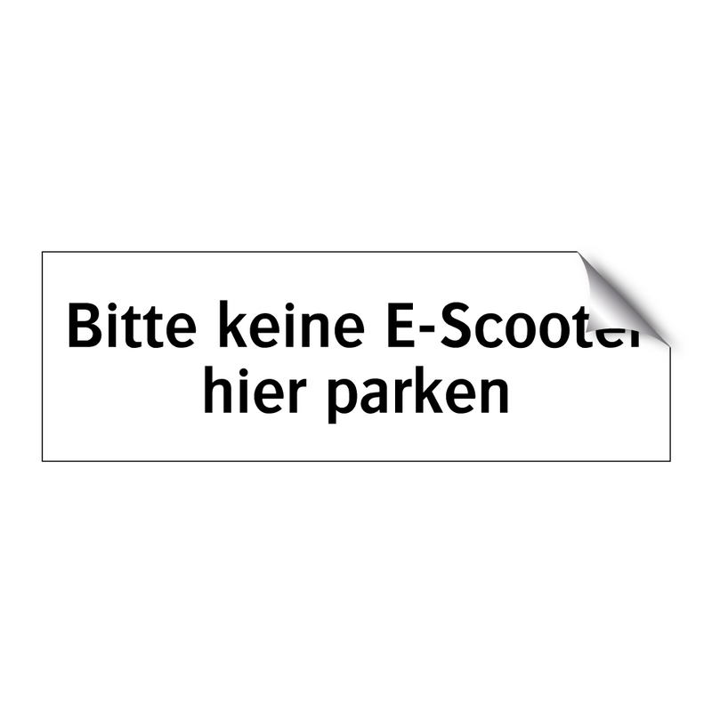 Bitte keine E-Scooter hier parken