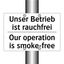 Unser Betrieb ist rauchfrei - Our operation is smoke-free