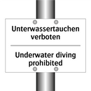 Unterwassertauchen verboten - Underwater diving prohibited