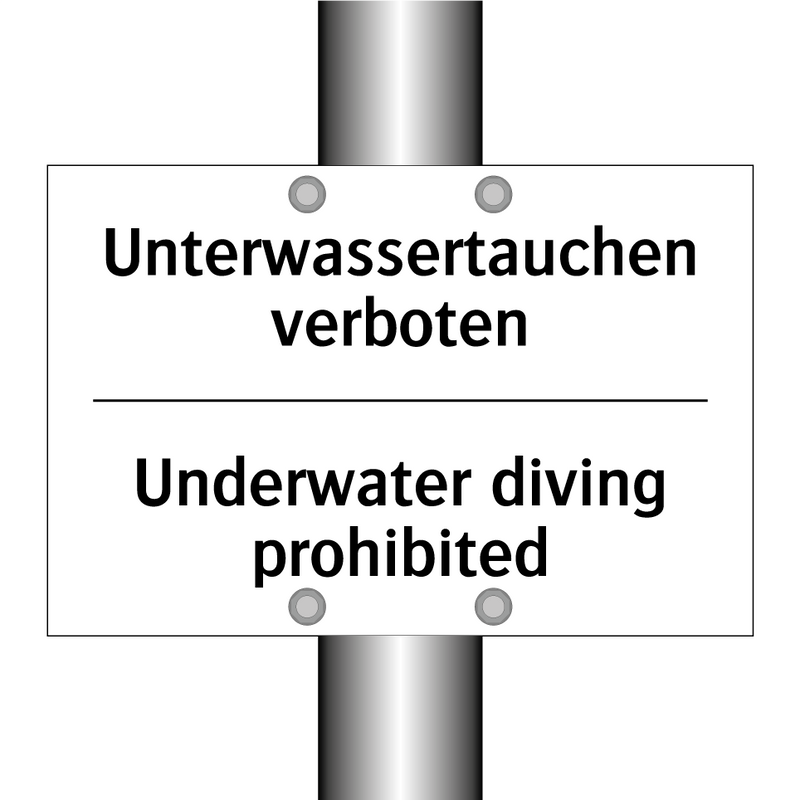 Unterwassertauchen verboten - Underwater diving prohibited