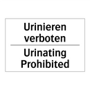 Urinieren verboten - Urinating Prohibited