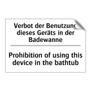 Verbot der Benutzung dieses Geräts /.../ - Prohibition of using this device /.../