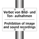 Verbot von Bild- und Ton- aufnahmen/.../ - Prohibition of image and sound /.../