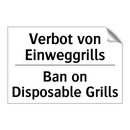 Verbot von Einweggrills - Ban on Disposable Grills