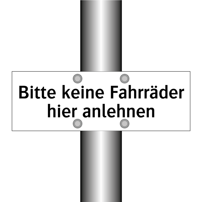 Bitte keine Fahrräder hier anlehnen