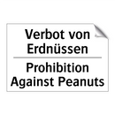 Verbot von Erdnüssen - Prohibition Against Peanuts
