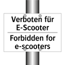 Verboten für E-Scooter - Forbidden for e-scooters