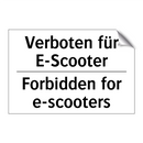 Verboten für E-Scooter - Forbidden for e-scooters