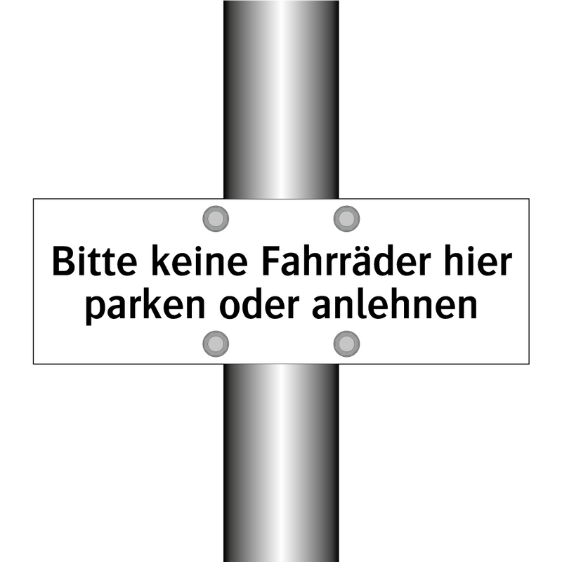 Bitte keine Fahrräder hier parken oder anlehnen