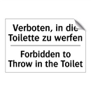 Verboten, in die Toilette zu werfen/.../ - Forbidden to Throw in the Toilet/.../