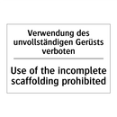 Verwendung des unvollständigen /.../ - Use of the incomplete scaffolding /.../