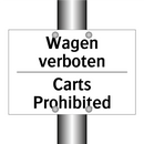 Wagen verboten - Carts Prohibited