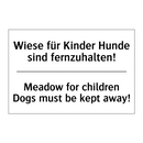 Wiese für Kinder Hunde sind fernzuhalten!/.../ - Meadow for children Dogs must /.../