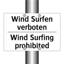 Wind Surfen verboten - Wind Surfing prohibited