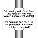 Zeltcamping und offene Feuer sind /.../ - Tent camping and open fires are /.../