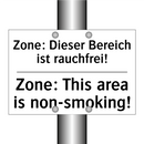 Zone: Dieser Bereich ist rauchfrei!/.../ - Zone: This area is non-smoking!/.../