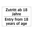 Zutritt ab 18 Jahre - Entry from 18 years of age
