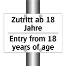 Zutritt ab 18 Jahre - Entry from 18 years of age