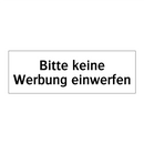 Bitte keine Werbung einwerfen