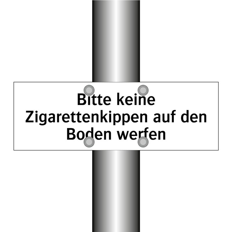 Bitte keine Zigarettenkippen auf den Boden werfen