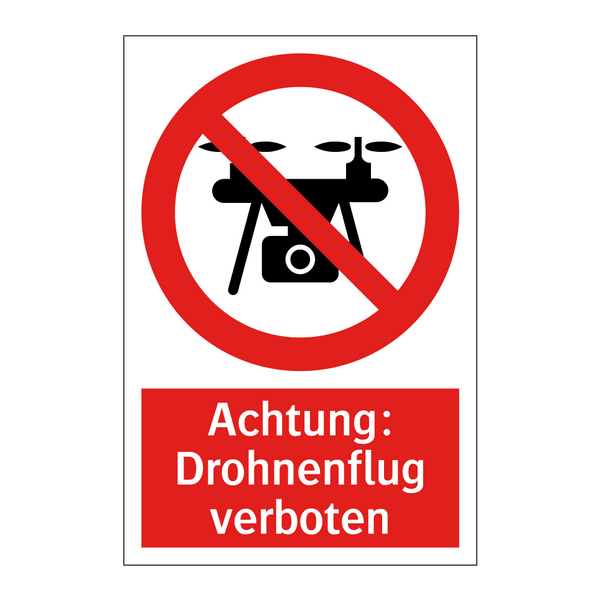 Achtung: Drohnenflug verboten