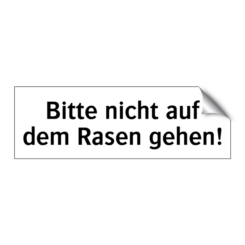 Bitte nicht auf dem Rasen gehen!