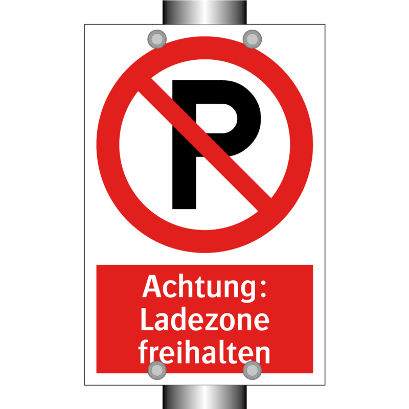 Achtung: Ladezone freihalten