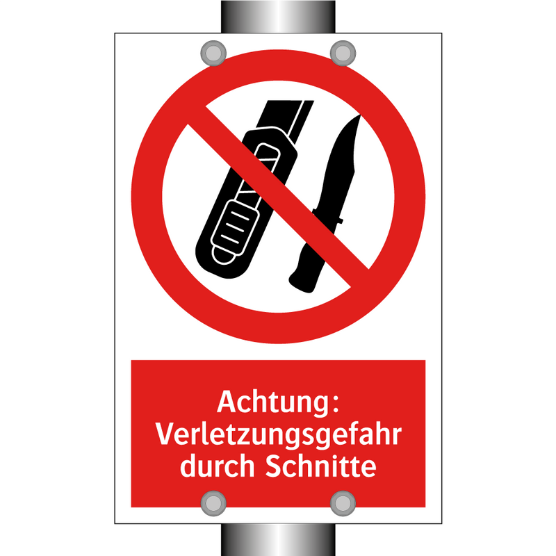 Achtung: Verletzungsgefahr durch Schnitte