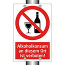 Alkoholkonsum an diesem Ort ist verboten!