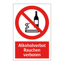 Alkoholverbot Rauchen verboten