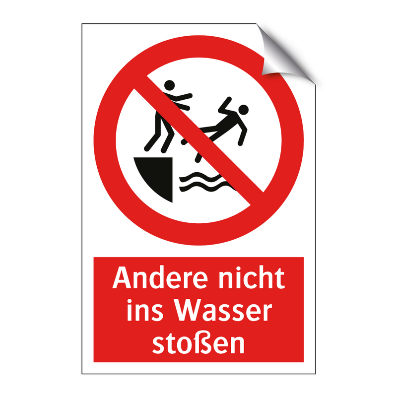 Andere nicht ins Wasser stoßen