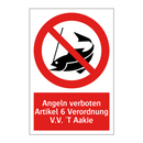 Angeln verboten Artikel 6 Verordnung V.V. 'T Aakie